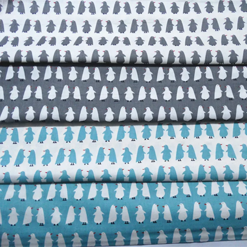 

half meter penguin print pure cotton twill fabric 100% cotton baby's cloth infant bedding tissue children bed sheet CR-A330