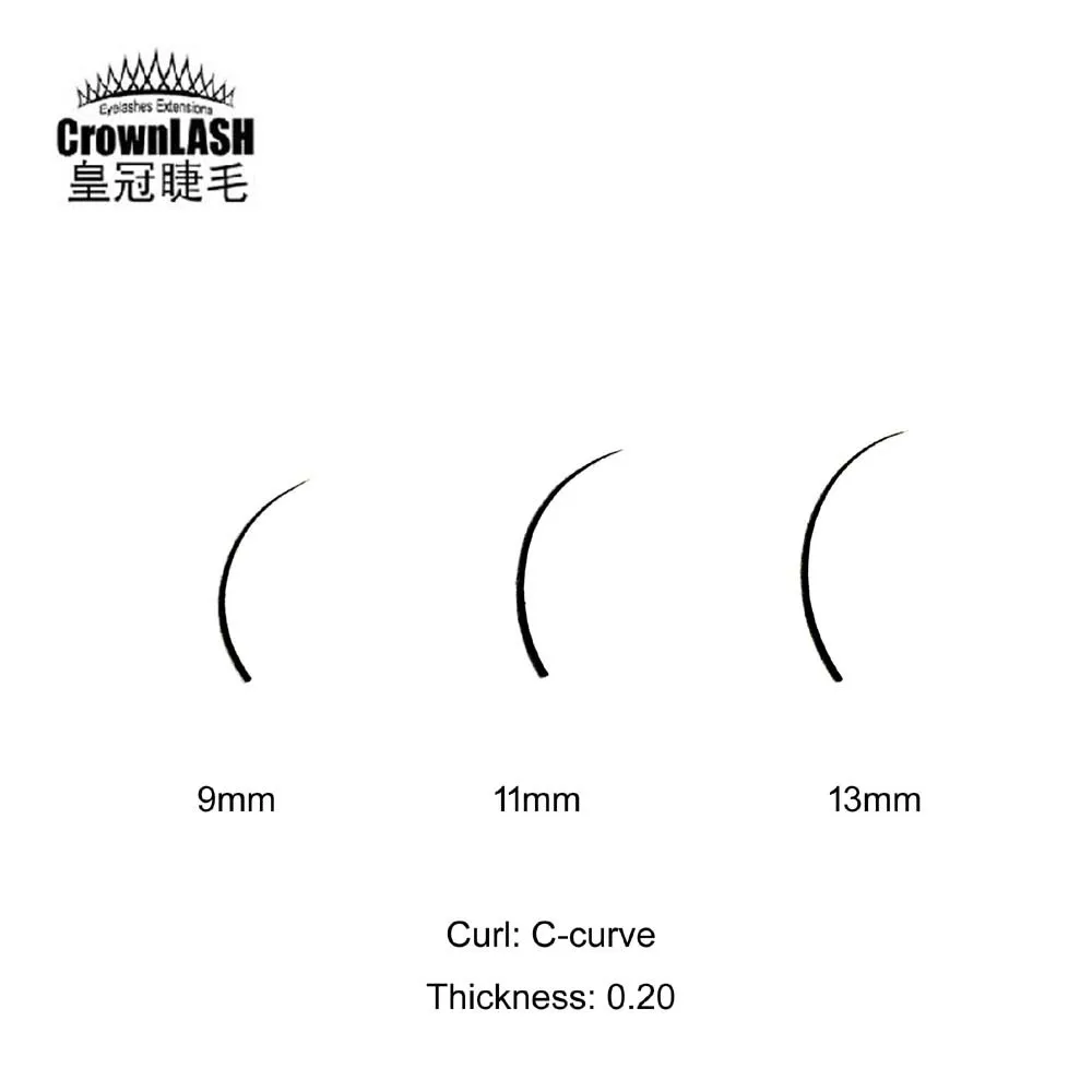 

CrownLash Korean Loose Lashes TOP GRADE D-0.20 8-15mm Individual Eyelash Extension