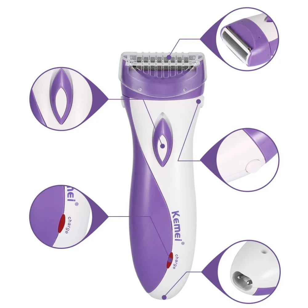 2018 Rechargeable Lady Epilator Skin-friendly women Electric Shaver Hair Remover Female Shaving Scraping Epilators EU Plug