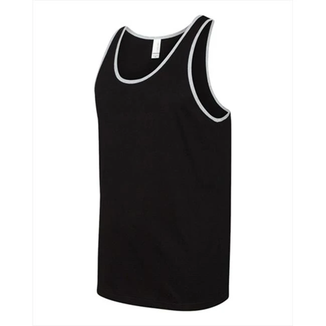 Bella-Canvas C3480 Unisex Jersey Tank - Black & Athletic Heather Medium