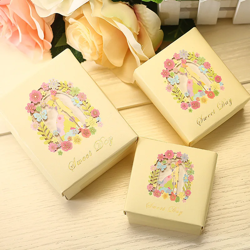 10Pcs/lot Party Supplies cover candy boxes Creative Wedding supplies