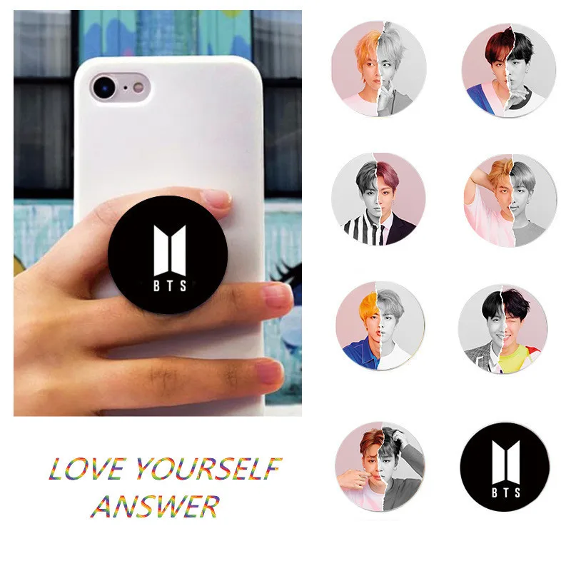 

K-pop Keychain Mobile Phone Desk Holder Stand Bracket Finger Rings LOVE YOURSELF ANSWER F/L KPOP Collection Key Chains WT109