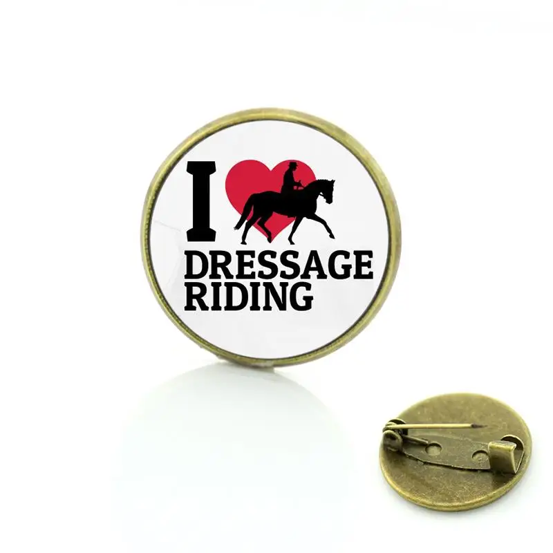 TAFREE Brand vintage Horseback Riding brooches love horse charms Equestrian sports events gift badge jewelry for men women SP514