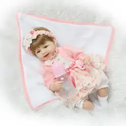 Npk 17 дюймов 42 см синий Средства ухода для век Reborn Baby Doll реалистичной реалистичные для маленьких девочек для новорожденных