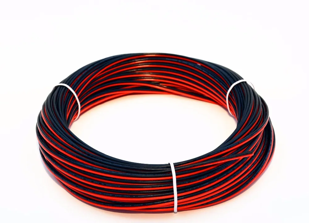 10M Electrical Wire 20 AWG Extension Cable 2 Conductor Parallel Wire