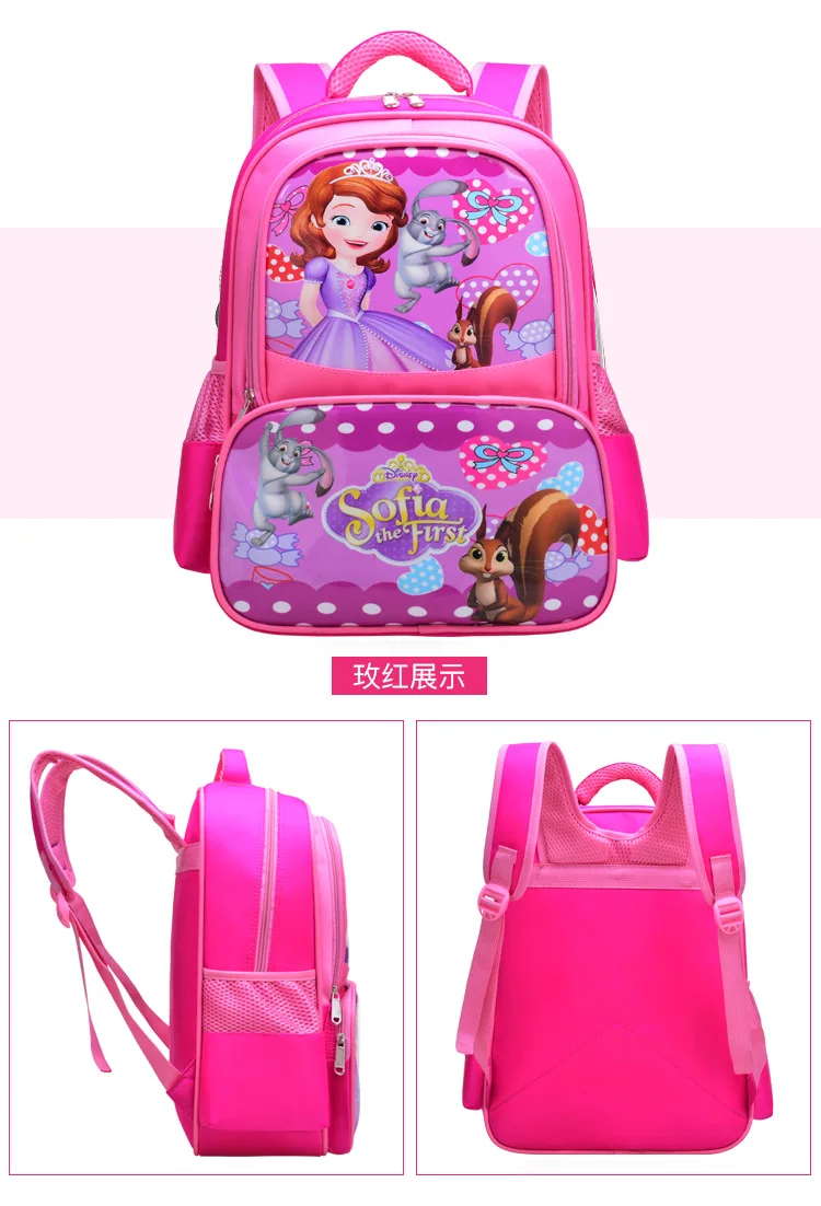 Disney frozen princess backpack primary school bag new cartoon cute children bookbag boys girls reduce the negative bag