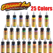 25 цветов Татуировка для тела чернила Перманентный макияж Пигмент для микроблейдинга татуировки и роспись по телу Набор Татуировок