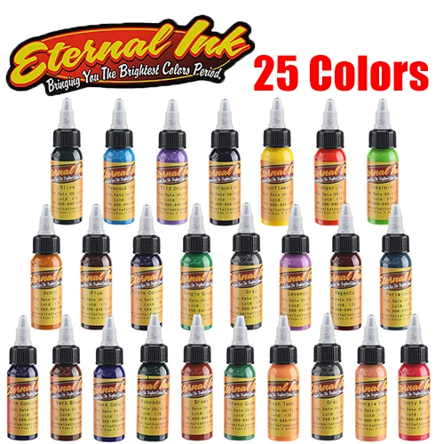 

25 colors body paint tattoo ink permanent makeup Microblading pigment tattoo and body art paint tattoo set