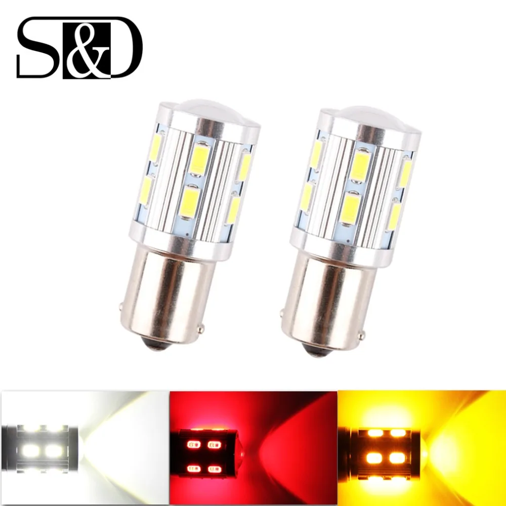 

2Pcs 1156 BA15S Led Cree Chip P21W R5W Car LED Bulb Brake Light Turn Signal Light Reverse 12V White Yellow Red auto lamp