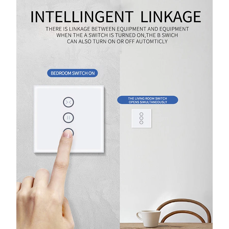 Горячие wifi европейского стандарта Smart Touch Шторы переключатель голос Управление по Alexa и Google телефон Управление для электрический привод для