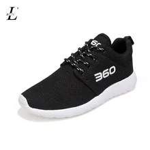 Plus Size Brand Men Women Sneakers Comfortable Quality Male Breathable Mesh Sports Running Shoes For Students Lace up Black