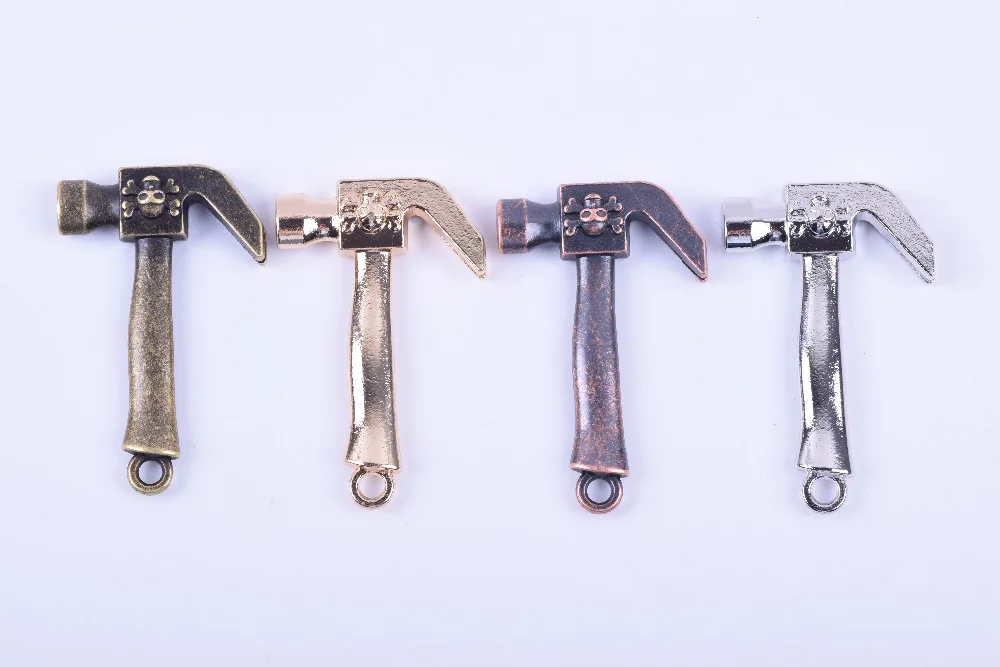 

4 Colors--KONMAY 10pcs 3.52mm Hammer with Skull Jewelry Clasps for Wrapping Bracelet --CLP1277