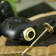 

Natural wood ebony purple sandalwood sign of the Zodiac snuff bottle gift to share the national wind to play the collection