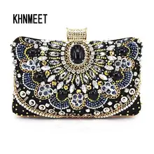 Классическая модная сумка-клатч, украшенная стразами, вечерняя сумочка, дамские свадебные клатчи, вечерние сумочки, сумочка для банкета, женская свадебная сумка X50