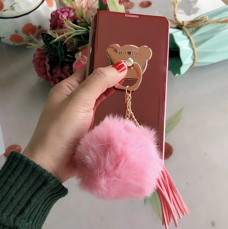 View Smart Mirror Flip Case For iPhone XR XS MAX X 8 7 6 6S Plus Starbuck Case Galaxy S10 S9 S8 A6 A8 A7 J4 J6 Plus 2018 Note 9
