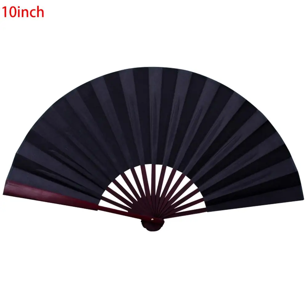 8 Inch/10 Inch Silk Cloth Blank Chinese Folding Fan Wooden Bamboo Antiquity Folding Fan For Calligraphy Painting Dropshipping - Цвет: Grey