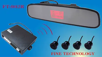 

wireless rear view mirror LCD display ultrasonic auto detect reverse sensor best quality free shipping car accessory