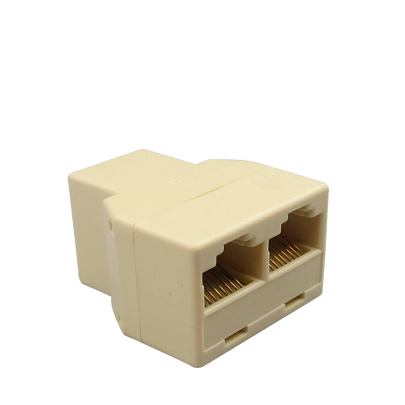 

50PCS Network cable network straight-through head 1/2 adaptor adaptor adaptor adaptor network RJ45 adaptor tee