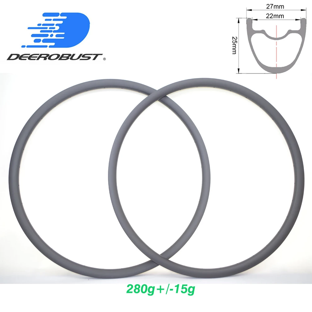 280g 29er карбоновые горные велосипедные диски 25 мм x 27 XC 29 дюймов MTB без крючка цвет