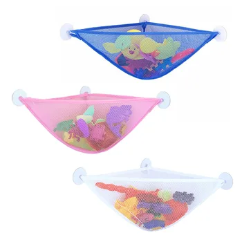 

Suction Cup Baby Bath Toys Bathroom Folding Wall Hanging Net Tidy Storage Mesh Bag Organizer Basket Bath Tub Toy Holder
