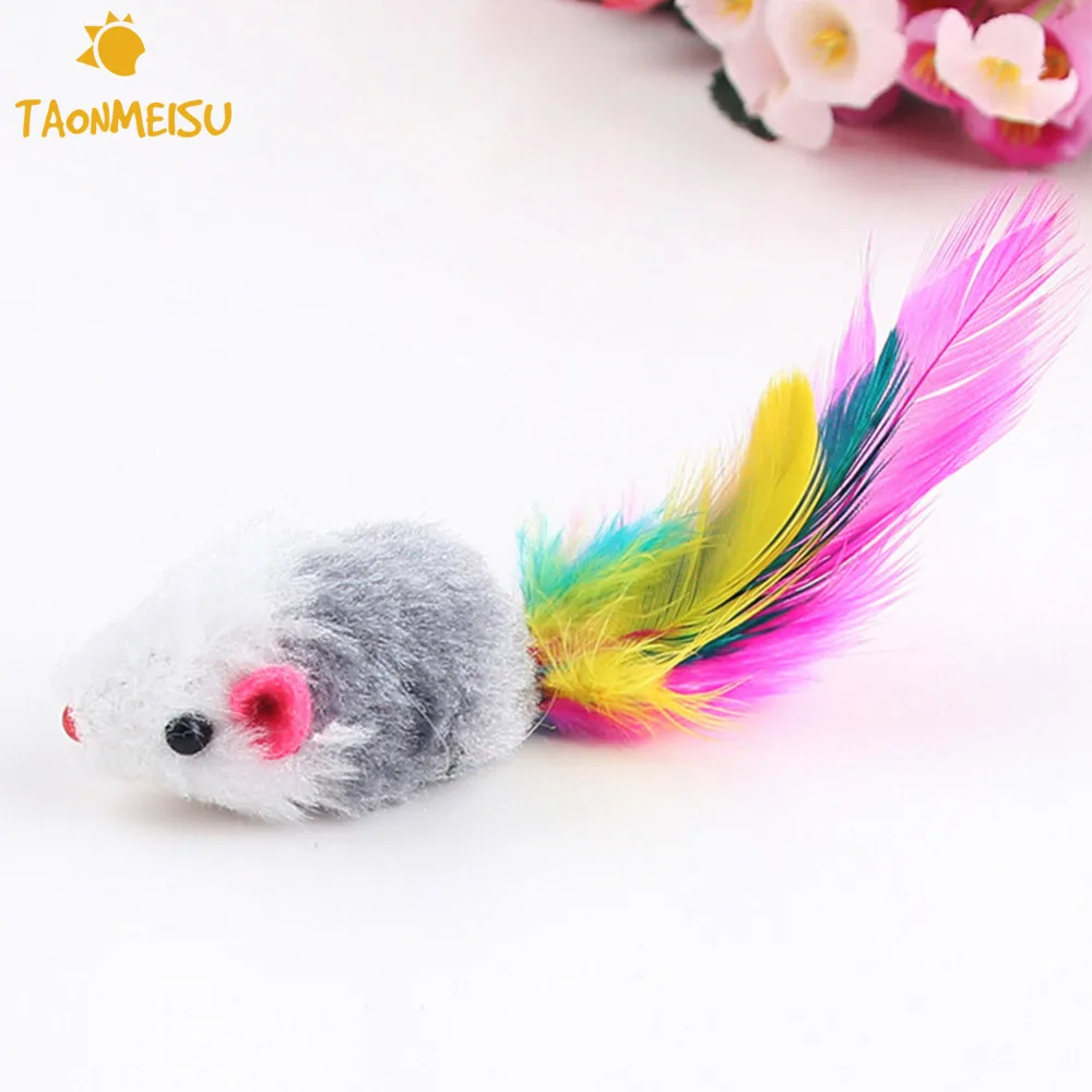 New 5pcs/lot Funny False Mouse Rat Toys for Cat Kitten Pet Colorful