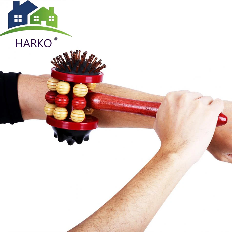 Wood Body Massager Relax Meridian Acupuncture Acupoint Massager Hammer