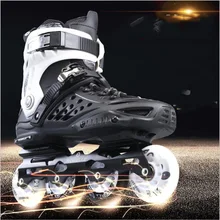 Pro взрослая обувь для роликов, скейтборда роликовых коньках обувь Регулируемый дорожный раздвижные/Роликовые коньки обувь для скейтборда