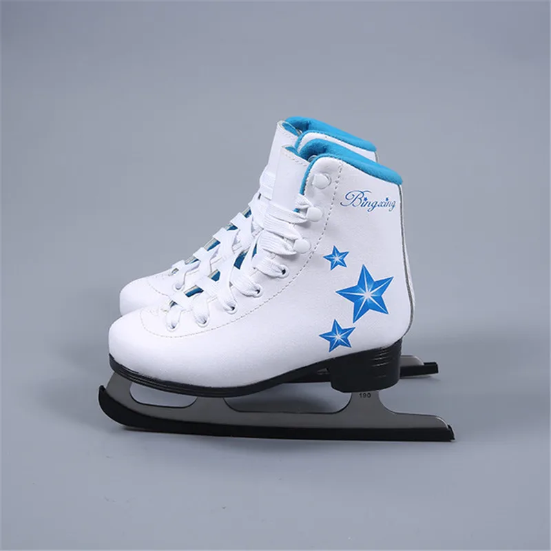 Новая водонепроницаемая обувь для хоккея на льду для детей, обувь для катания на коньках со льдом, утолщенная теплая обувь для фигурного катания, голубого/розового цвета