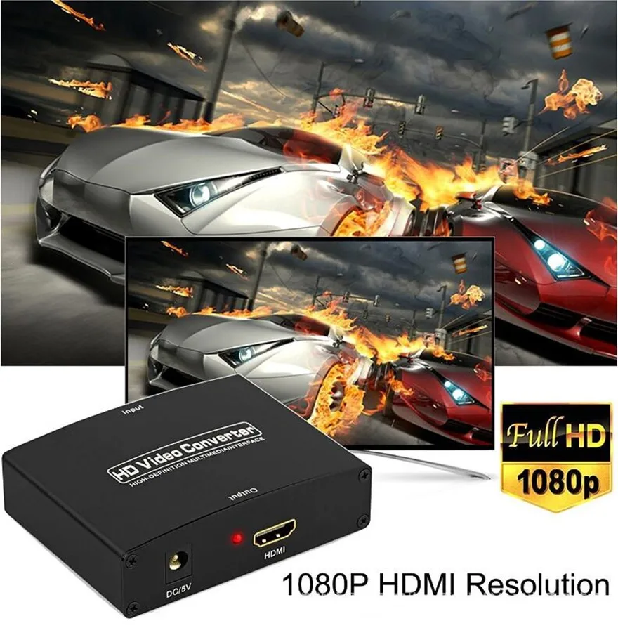 50 компл./лот VGA+ R/L VGA к HDMI конвертер с аудио VGA2HDMI 1080 P HD аудио AV адаптер Разъем для проектора ПК ноутбука к HDTV