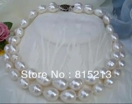 

ddh001755 2STRANDS NATURAL SOUTH SEA 10-12MM GENUINE WHITE PEARL NECKLACE