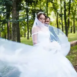 3 м один-Слои Для женщин ультра-платье с длинным шлейфом свадебная фата Романтический с цветочным орнаментом и вышивкой, с кружевными
