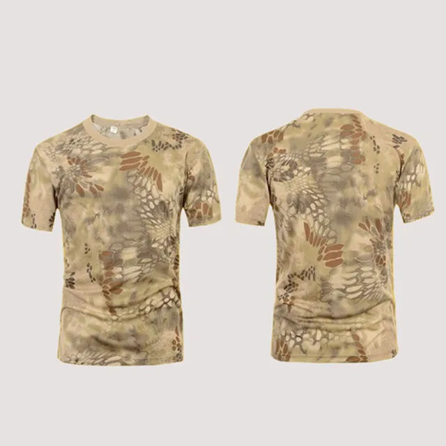 Лето Открытый камуфляж с коротким рукавом мужская футболка Поклонники военного стиля футболка мужская с коротким рукавом камуфляж футболка - Цвет: one