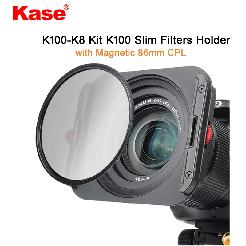 Набор держателей фильтров Kase K8 Slim 100 мм включает Магнитный CPL и 67 72 77 82 адаптеры для