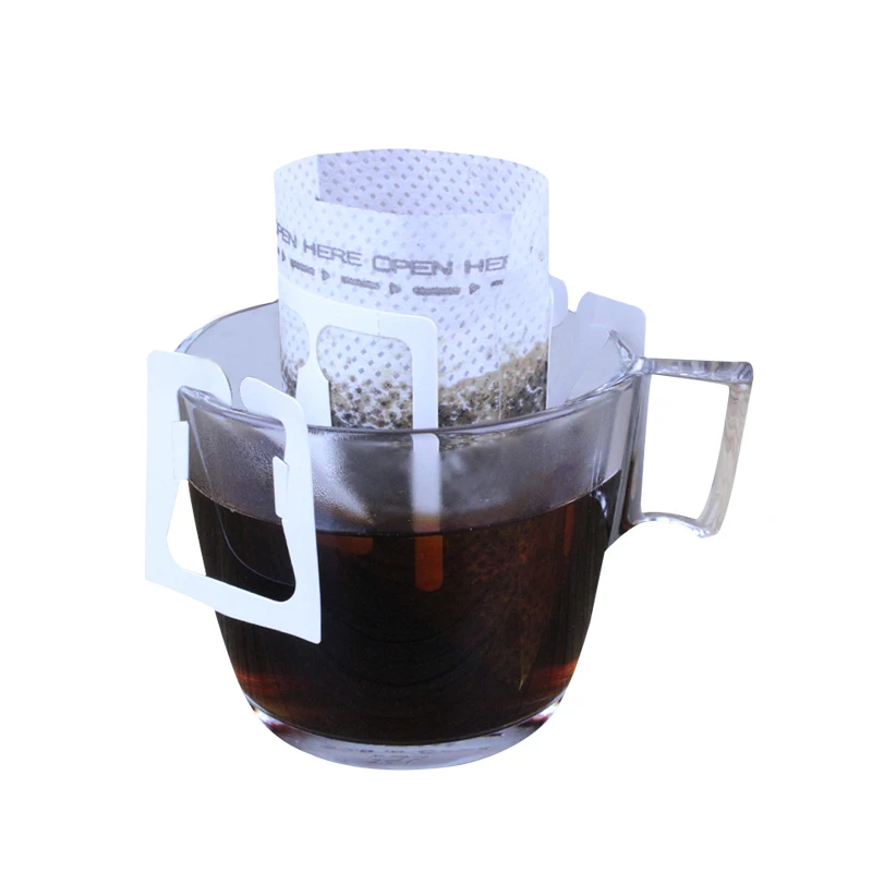 50 Pcs كيس مصفاة القهوة المحمولة شنقا الأذن نمط Coffeeware بالتنقيط مرشحات ورقة المنزل مكتب الشاي المساعد على التحلل أدوات المطبخ أدوات