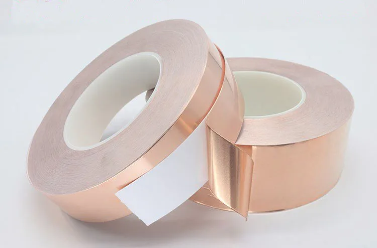 

30 Meters Single Side Conductive Copper Foil Tape Strip Adhesive EMI Shielding Heat Resist Tape 5mm 6mm 8mm 10mm 15mm 20mm 30mm