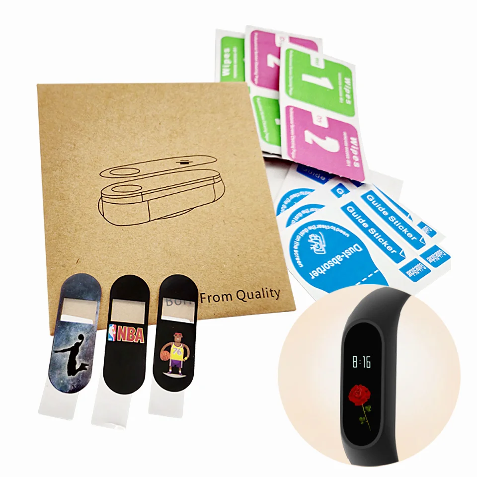 

Personalized Protective Film Guard Colorful 3pcs For Xiaomi Mi Band 2 Screen Protective xiaomi wristband screen protector