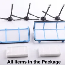 Для X500) Запасные Части Пакета для Вакуумной Очистки Robot, в том числе Боковая Щетка х 4 шт.+ Первичный Фильтр х 2 шт.+ HEPA Фильтр х 2 шт