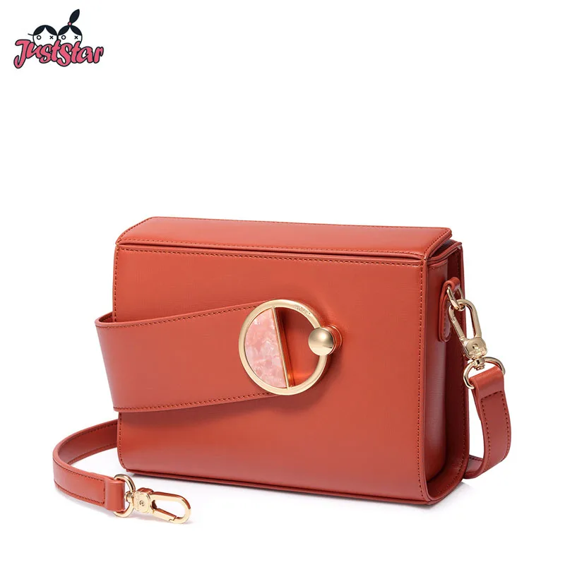 

JUST STAR Brand Women's PU Leather Messenger Bags Ladies Fashion Brief Shoulder Purse Female Box Crossbody Bags