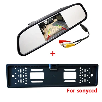 

CCD Car rear view camera with LCD mirror monitor 4.3 inch TFT LCD 2way LEDs CCd reverse backup camera parking