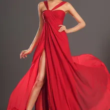 Новое роскошное шифоновое вечернее платье с высоким разрезом