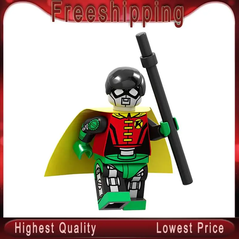 

action Figures Building Blocks Super Heroes Robot Robin Punisher Spiderman Ninjagoed Bricks Doll Gift Toys For Children PG1707