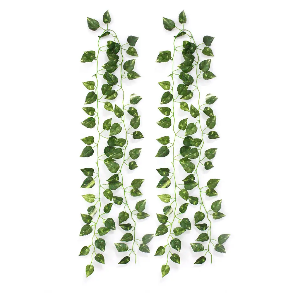 

2pcs 1.7M Long Green Artificial Ivy Vine Leaves Garland Plants Rattan Fake Foliage Home Wedding Party Decoration 2 Styles
