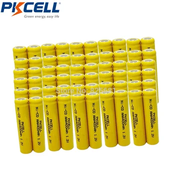 

60Pcs PKCELL Button Top NICD AAA Batteries Nicd 400mah 3A 1.2V Rechargeable Battery For Camera Toys