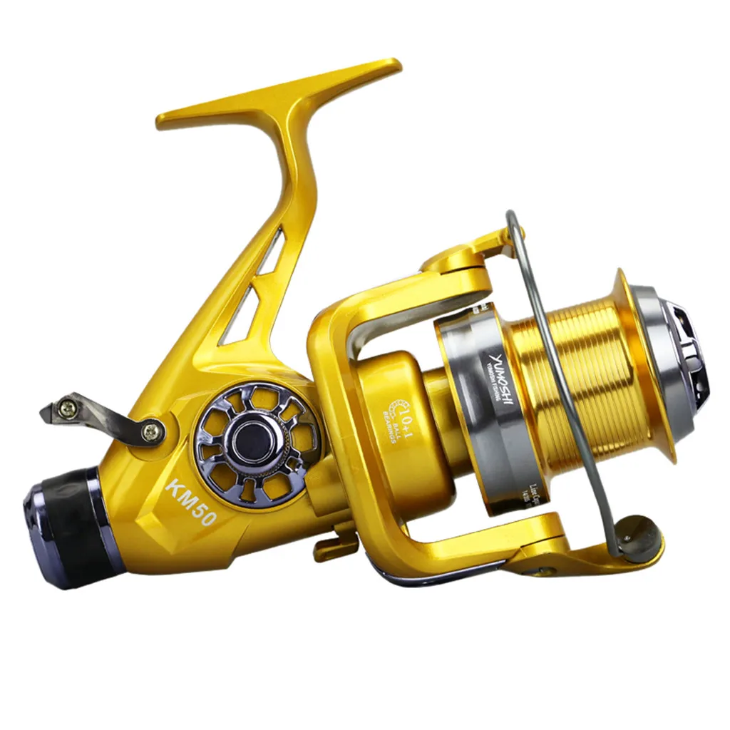 

Fishing Wheel Full Metal Spinning Reel 5.2：1 10BB Casting Reels Fishing Reels KM50-60 Vissen Wiel Rueda de pesca
