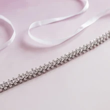 Простой Хрустальный пояс невесты Серебряная бисерная лента для свадьбы платье ручной работы свадебные аксессуары