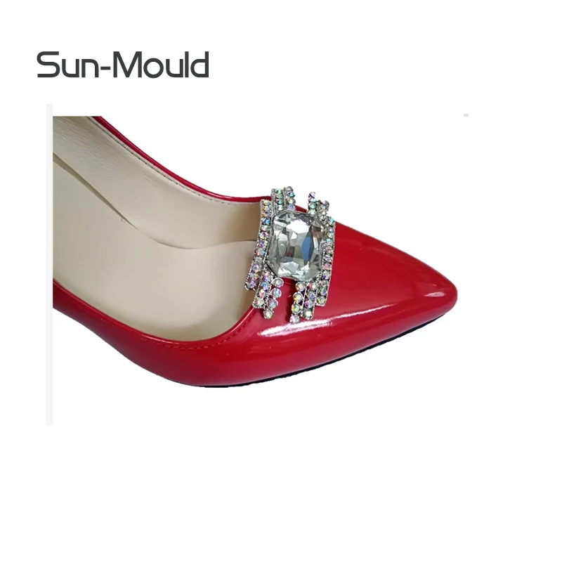 NEW 1 Pair Pearl Decorative Shoe Clips, Rhinestone Crystal Charm