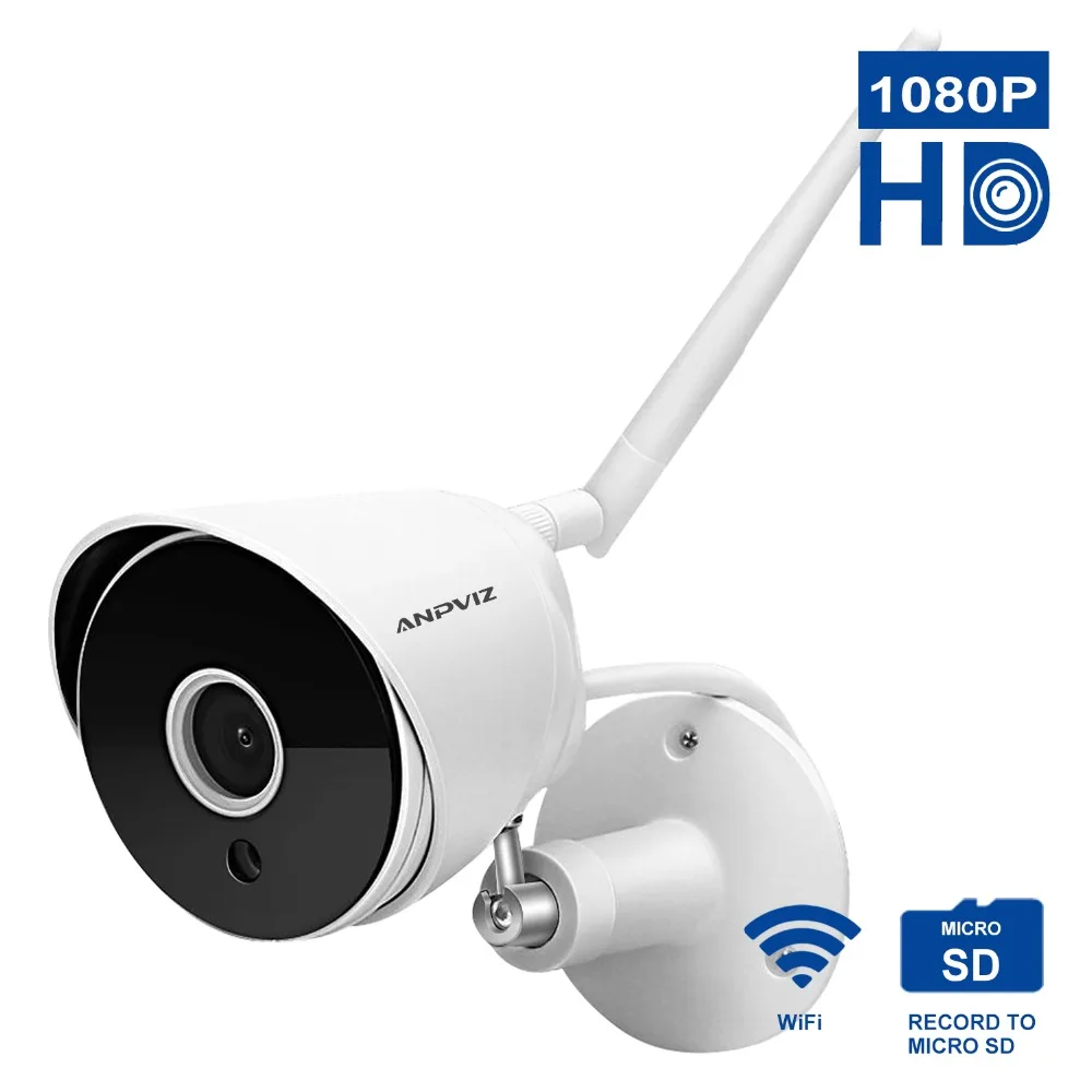 

Anpviz HD 1080P IP Camera Wireless Wifi Bullet Camara Outdoor Waterproof Night Vision IR Cut Onvif P2P Home Security Camara