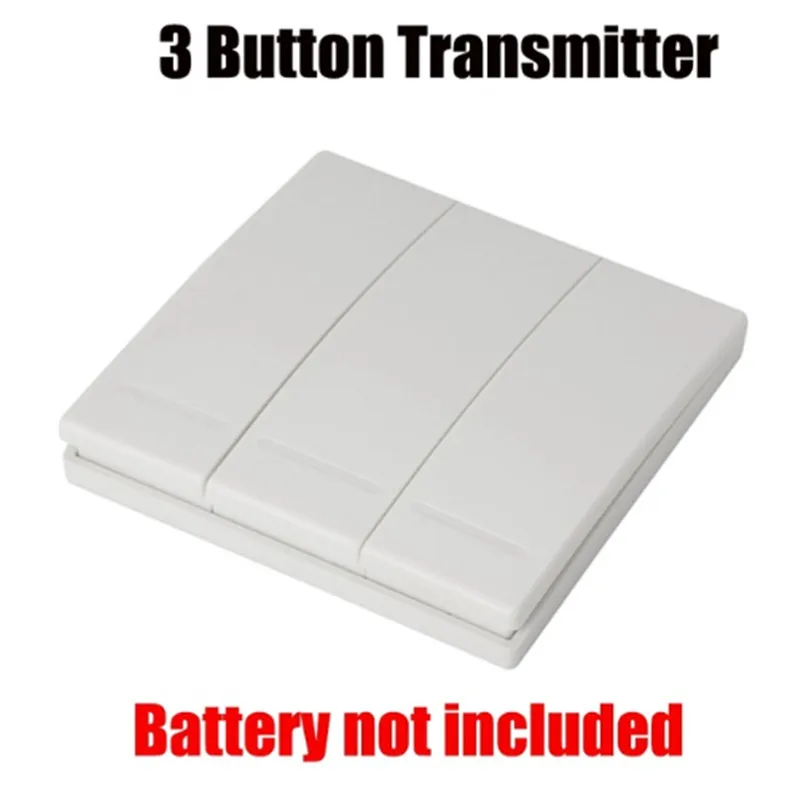 3 Button Transmitter Пульт дистанционного управления переключатель приемник AC 85 в 110 В 220 В 1 канал спальня огни 433,92 МГц Беспроводная настенная панель RF 3 кнопки передатчик - Цвет: 3 Button Transmitter