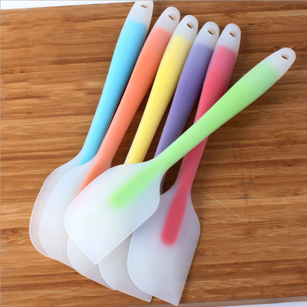 

1PC Large FDA Silicone Pastry Spatula Cake Cream Butter 21cm Silicon Spatula 6 Colors