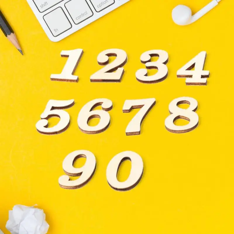 

10pcs/Pack Rustic Wooden Digital Number Arts Craft DIY Handcraft Table Scatter Home Decoration Photography Props Accessories